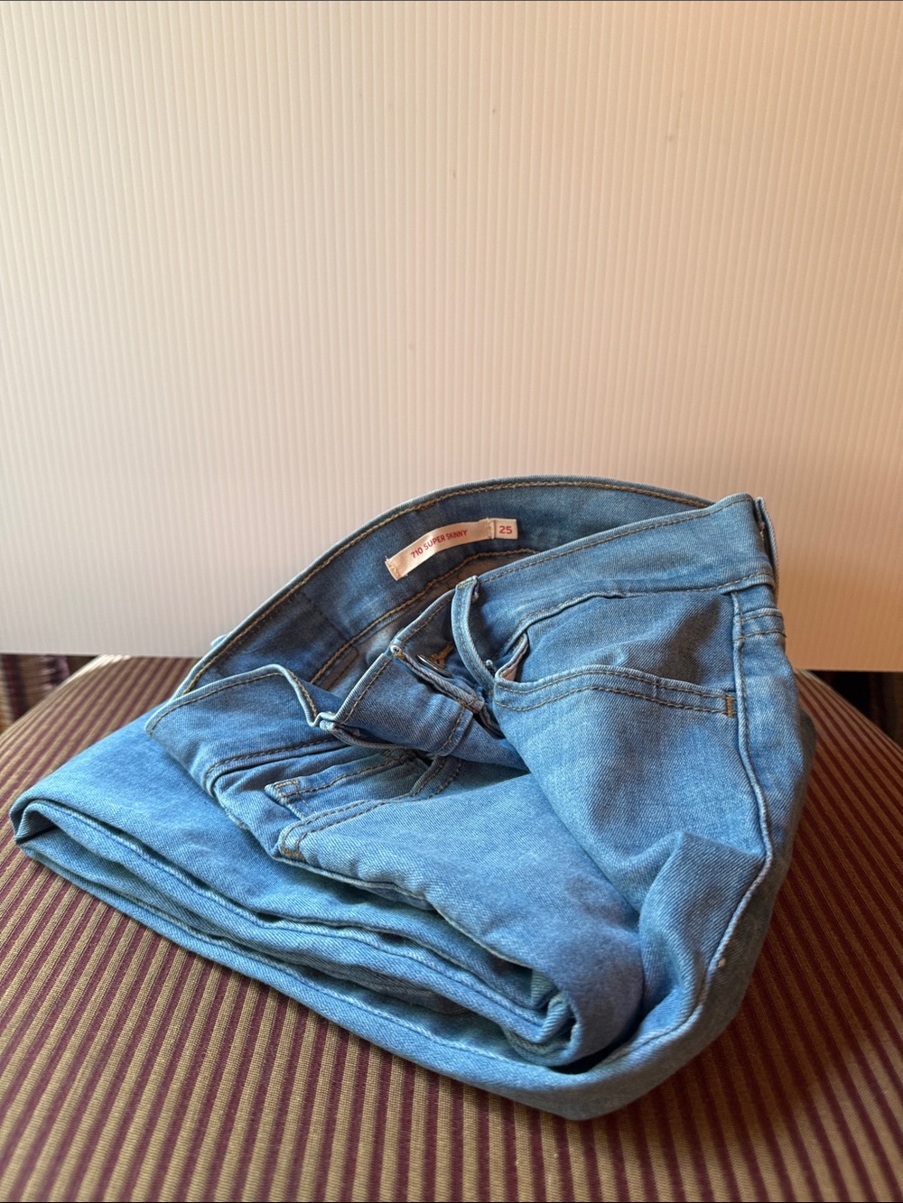 Levi's Light Blue Denim Jeans 710 super skinny